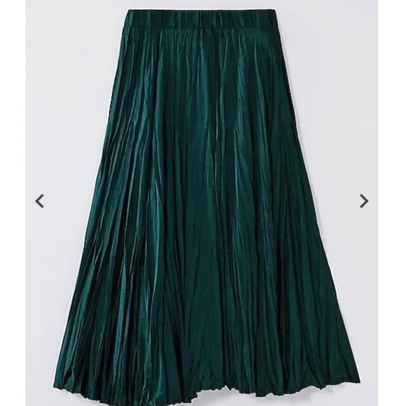 NWT J.Jill Blue Teal Solstice Midi Skirt (size L) - Picture 4 of 9